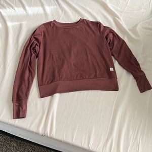 Vuori Daydream Crew Size Small in Heathered Fig